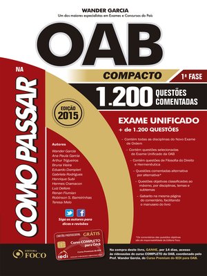 cover image of Como Passar--OAB Compacto--2015